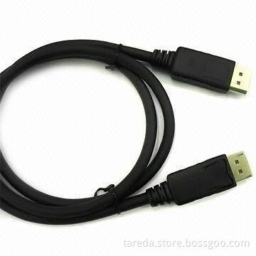 Male to Male DisplayPort Cable with Data Transfer Speed of Up to 10.8Gbps, Ideal for LCD Projector